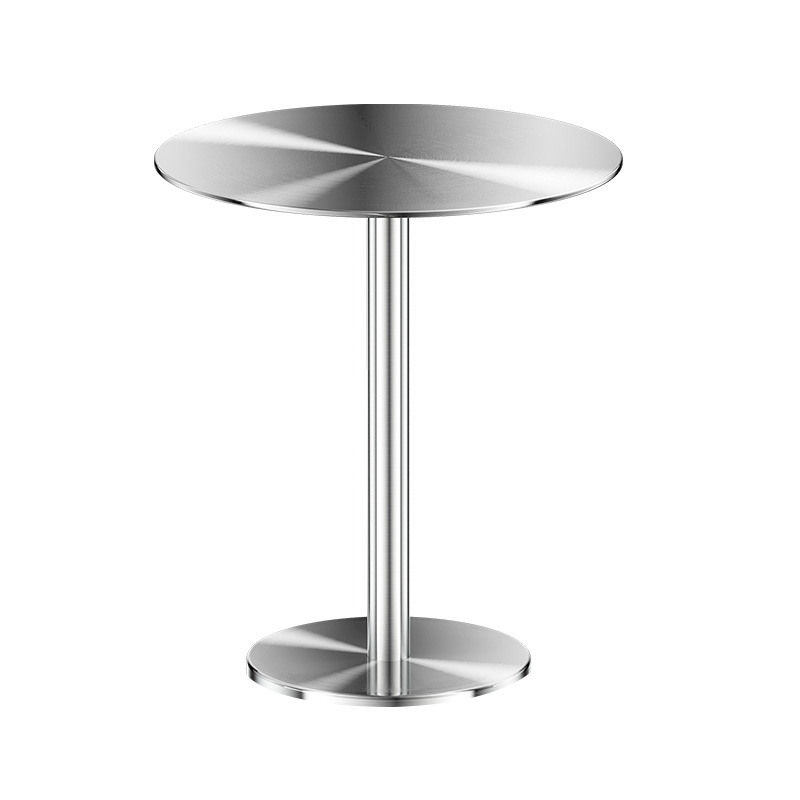Stainless Steel Solid Round Table Industrial Style Coffee Table Dining Table Dessert Bar Milk Tea Shop Metal Small Round Table Chair Square Table