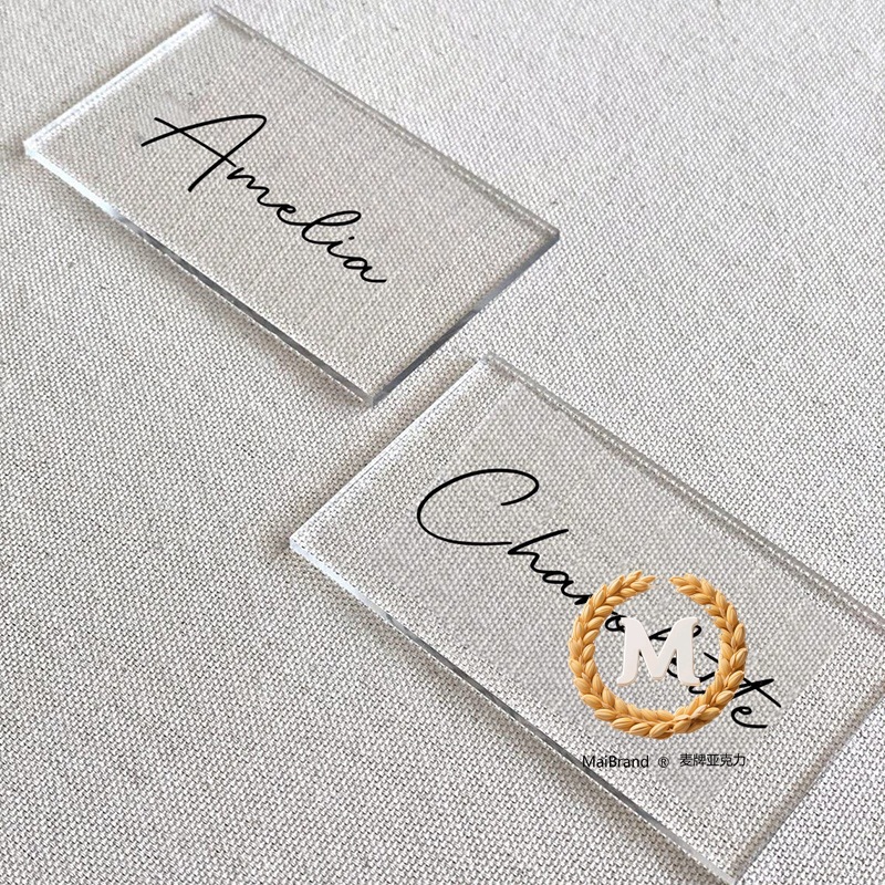 Hot Transparent Acrylic Place Cards Wedding Guest Place Cards Wedding Decoration Place Cards and Wedding Banquet Table Numbers