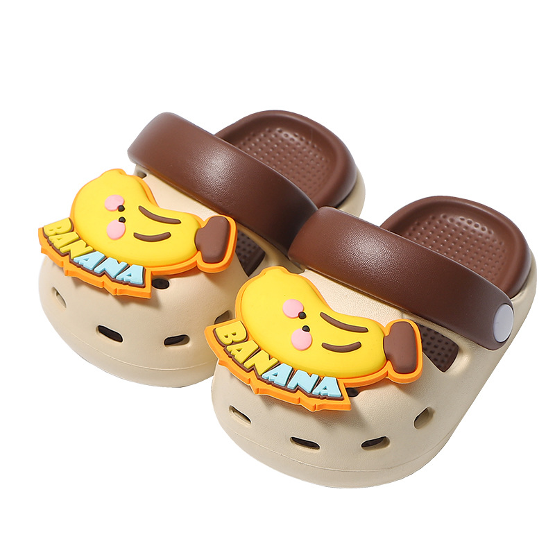 Children's Slippers New Style Baotou Anti-collision EVA Summer Indoor Non-slip Cartoon Small and Medium-sized Children's Baby Outer Wear Beach Cave