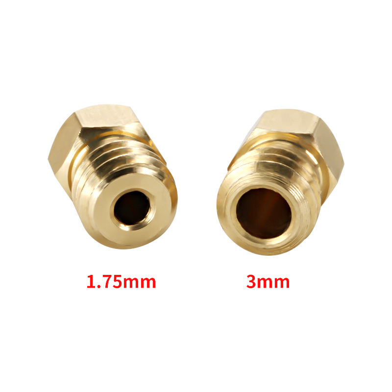 Factory wholesale 3d printer accessories mk8 pointed brass nozzle extruder print head nozzle diy nozzle
