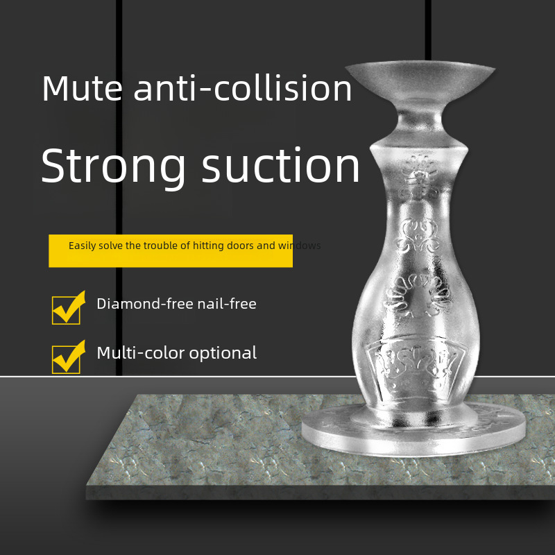 (Patented) Hole-free door resistance and anti-collision suction silicone door suction door top toilet door stopper door collision anti-collision pad