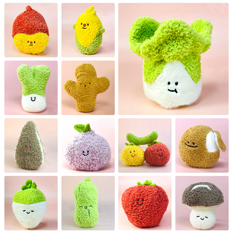 Искусственная Кукла Фрукты и Овощи Салат Капуста Девушка Кукуруза Плюшевая Игрушка Подарок на День Рождения Овощная Кукла