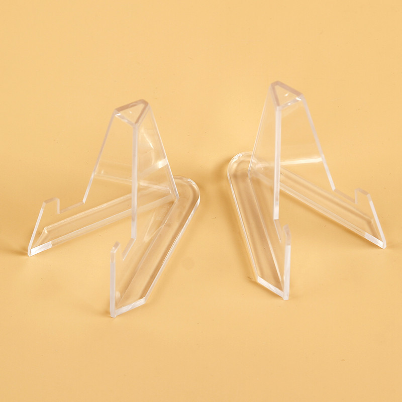 Commemorative coin small size display shelf ancient coin display decorative bracket transparent plastic triangle display shelf coin collection shelf