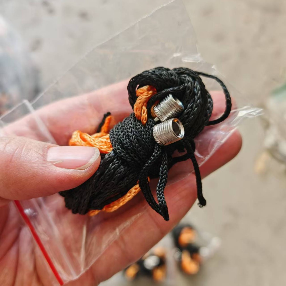 Black and yellow ball pocket double needle basketball net thickened nylon thread pure hand-woven net strong and convenient universal