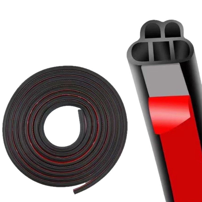 Used for Car Sealing Strips, Double-Layer 5-Hole Thickened Universal Door Frame Seals for the Entire Vehicle, Dustproof, Noise Reduction, Waterproof