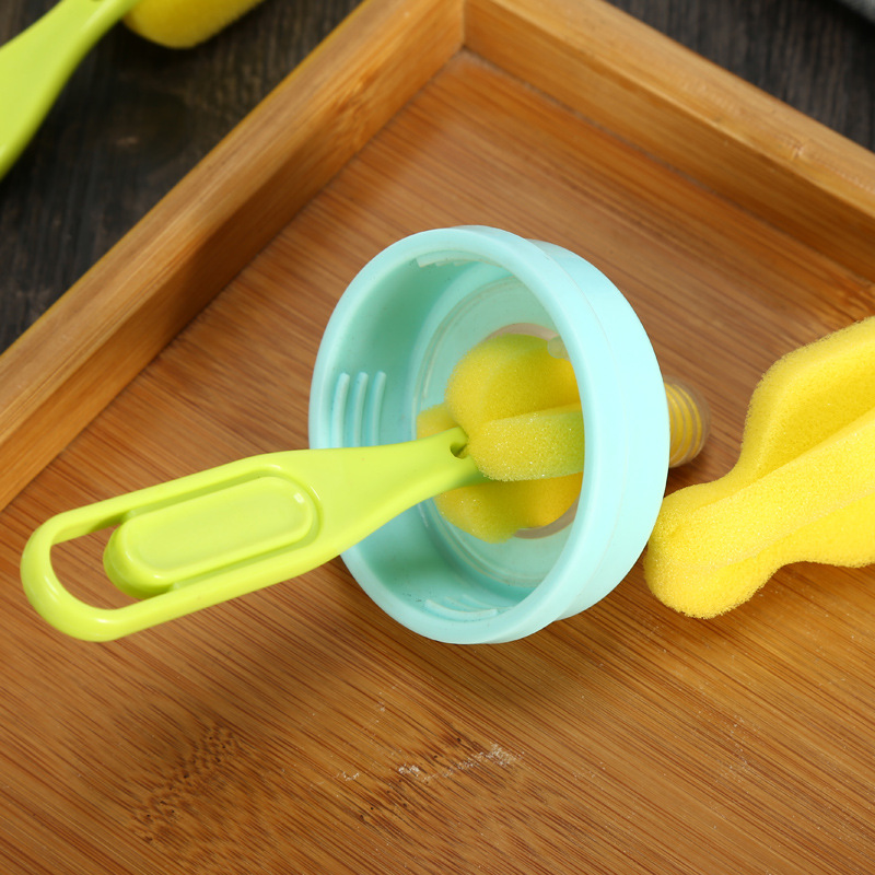 Separate packaging baby wash nipple brush sponge bottle cleaning tool baby bottle brush nipple brush manufacturers
