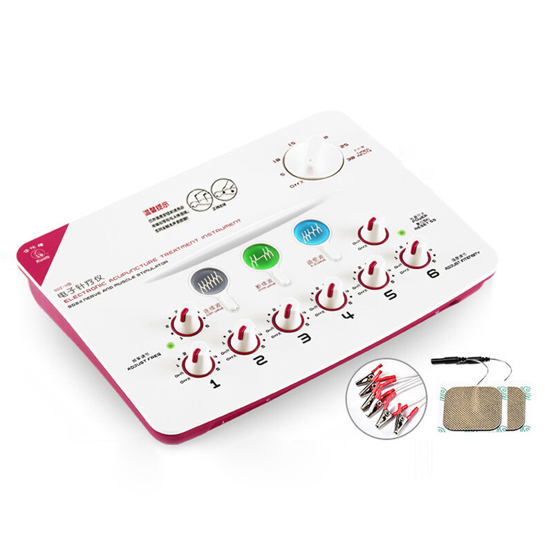 Huatuo Brand Digital Acupuncture Instrument Sdz-Ii Type Red Six-Way Medical Physiotherapy Instrument Pulse Instrument Household Meridian Massager
