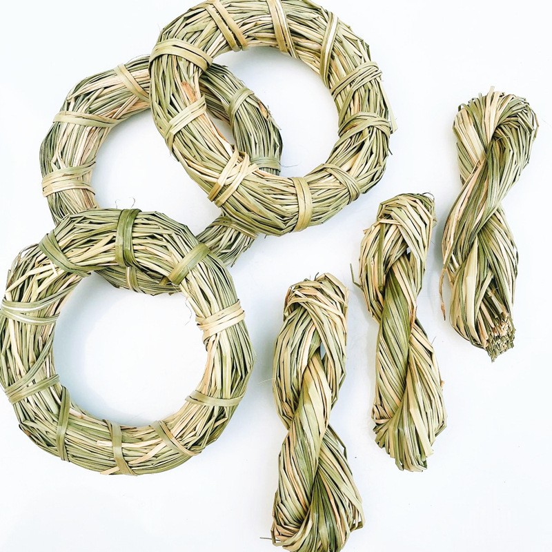 Игрушка из травы для кроликов, ручная работа, игрушка для хомяков, мелких домашних животных, жевательные травяные изделия