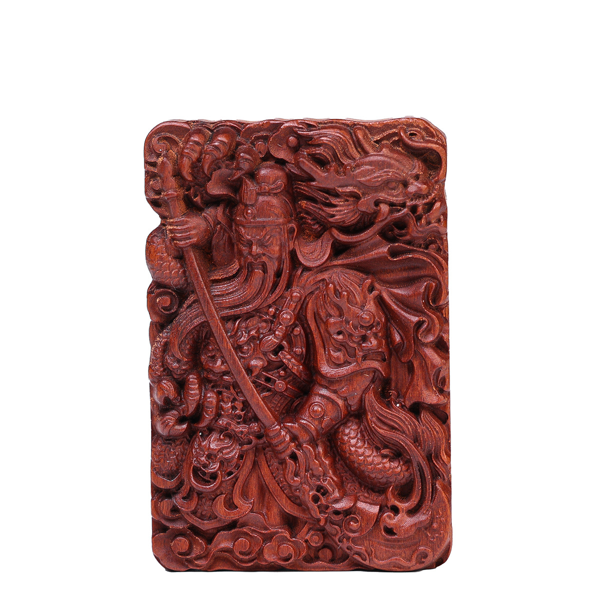 Jujube Wood Plaque Carving Car Hanging Sandalwood Dragon Carving Pendant Toy Hanging Chain Pendant Guan Gong
