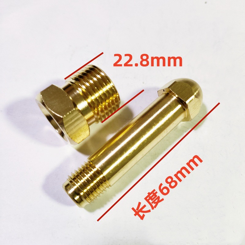 Manufacturers supply all-copper inlet joint copper nut G5/8 US CGA580 copper nut and inlet rod