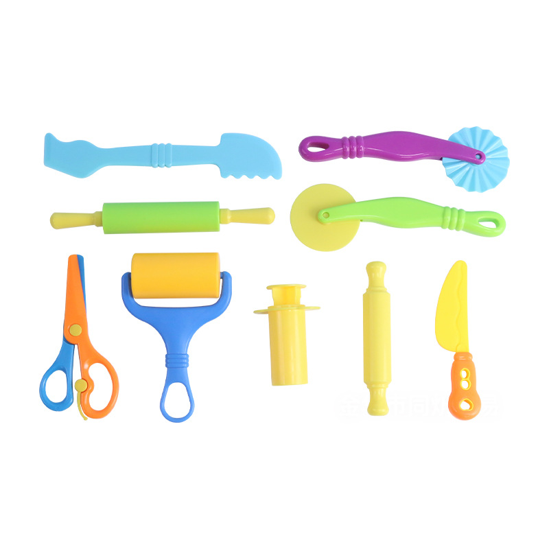 Cross-border source color mud mold tools hand pile roller rolling dough plasticine dough ultra-light clay toy sand