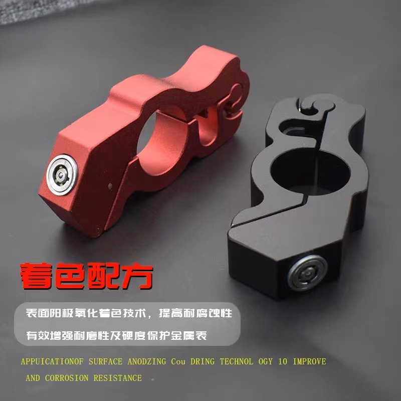 Universal motorcycle oil door lock scooter anti-theft horn lock electric car brake lock portable aluminum alloy handlebar lock
