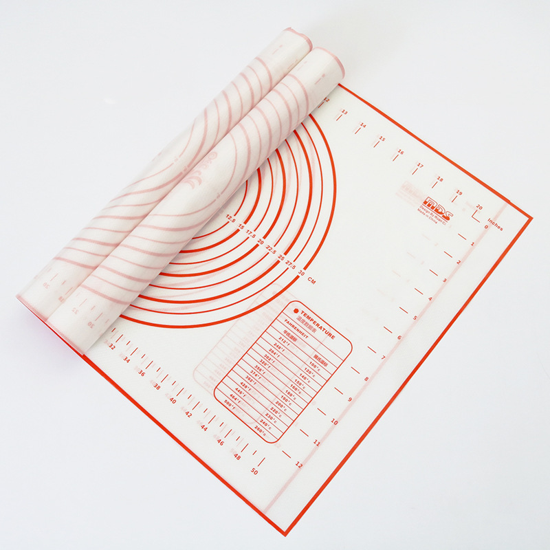 Kneading Mat Chopping Board Rolling Mat Silicone Tape Scale and Mat Thickened Teflon Stick Mat Household Kneading Mat