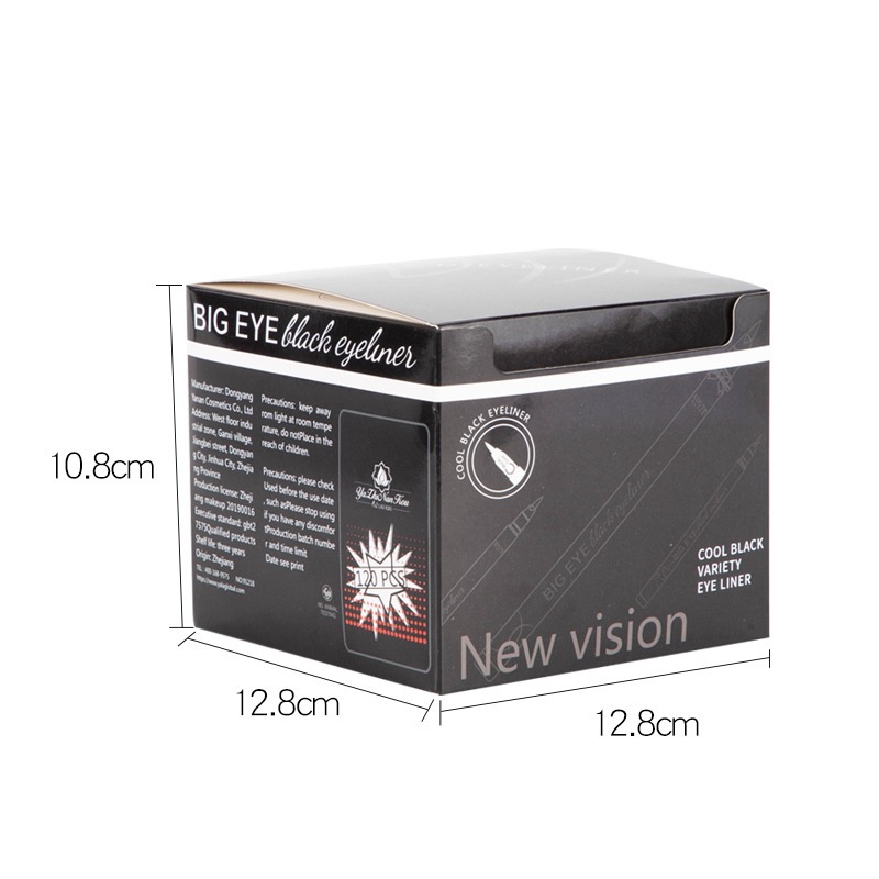 Cool Black Eyeliner Waterproof Long-lasting Non-smudge Novice Eyeliner Quick-drying Black Eyeliner Pen Export Batch