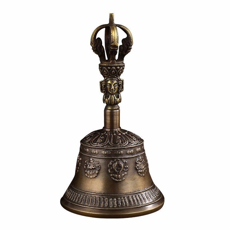 Nepal Five-strand Puba Vajra Modern Nine-strand Eight-auspicious Carved Puba Vajra Bell Ornaments Sound Crisp