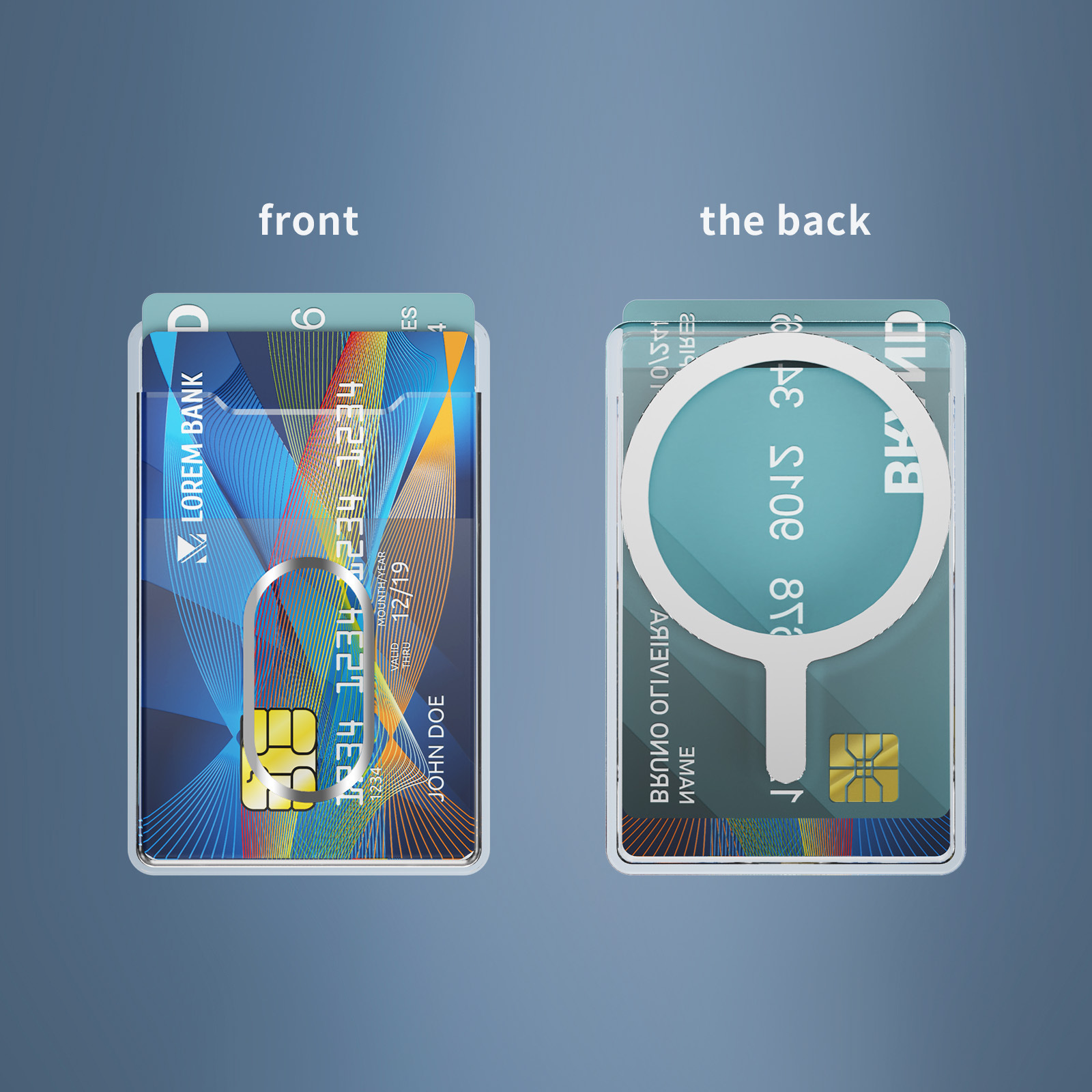 Vertical Card B Magnetic Ring Suitable for Magnetic Suction Mobile Phone High Permeability PC Card Bag Scratch-proof Two Cards Hot Selling in Japan and South Korea