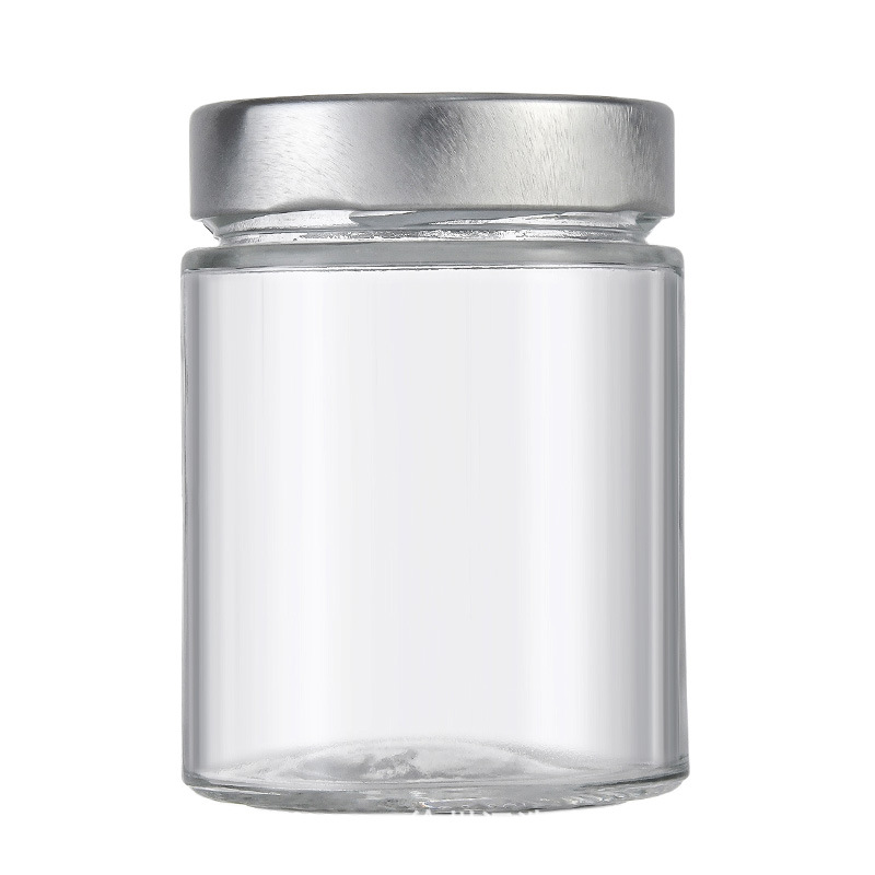 Wholesale High-Cap Straight-Sealed Glass Pickle Jars for Home Use, Transparent Jam, Chili Sauce Jars, Sesame Sauce Jars, Honey Jars