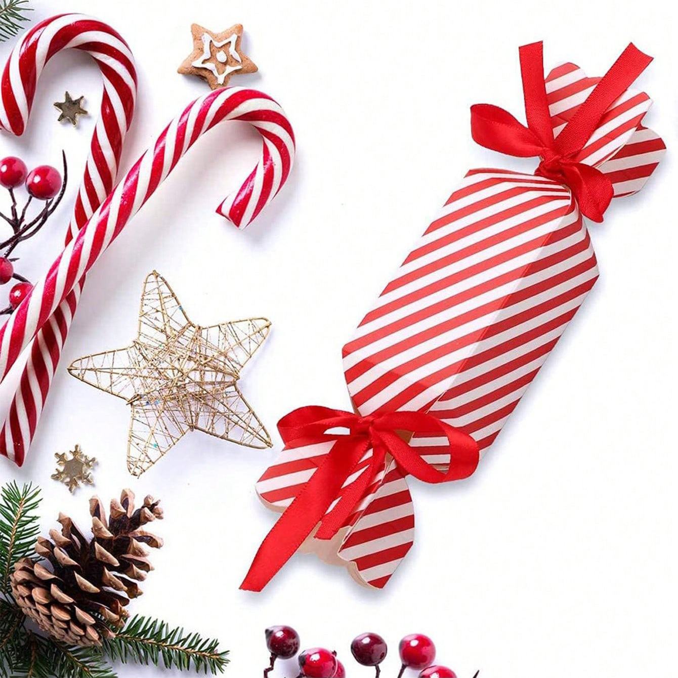 Creative Red Striped Candy Box Wedding Candy Box Wedding Candy Gift Box Packaging Box Paper Box Ready for Sale