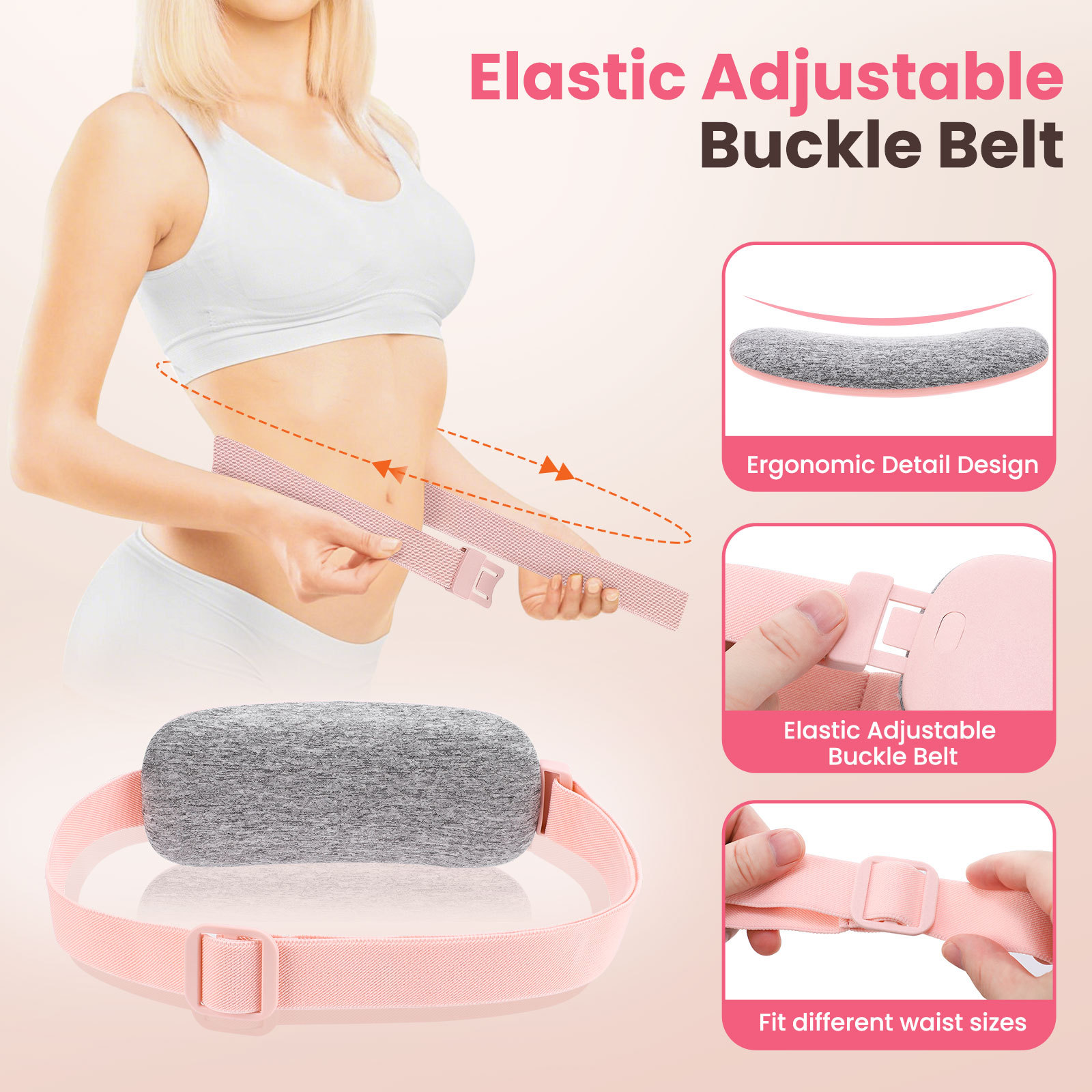 Cross-Border Graphene Heating Belt, Hot Compress, Vibrating Belly Warmer, Waist Massage, Warm Aunt's Artifact