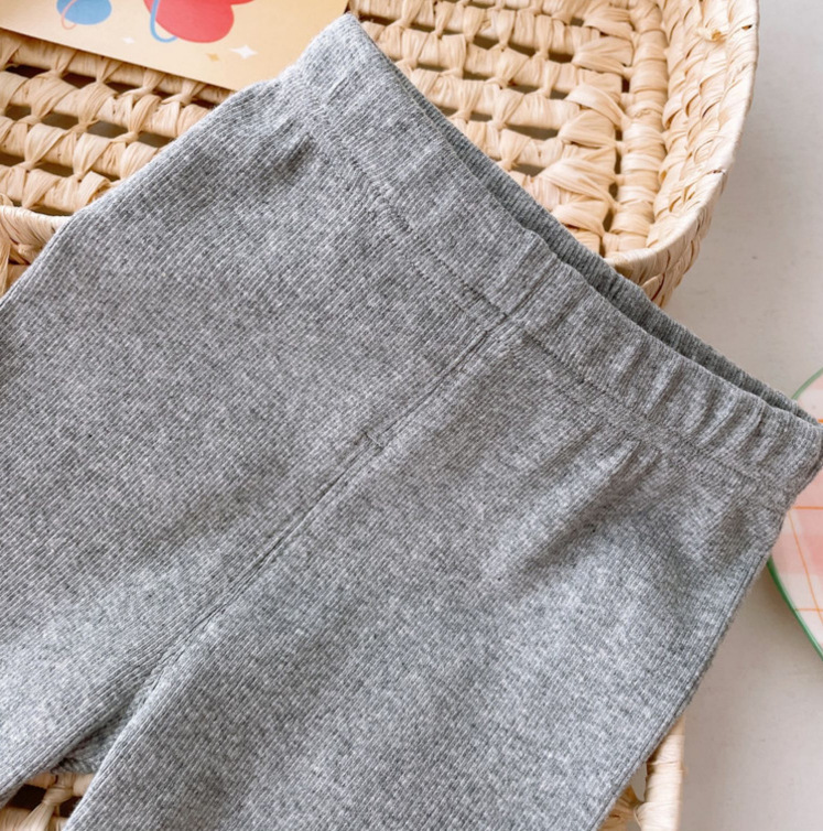 2025 Girls' Summer Wear Bear Cherry Cartoon Leggings Western Style Baby Outer Wear Leggings Thin Children's Women's Pants