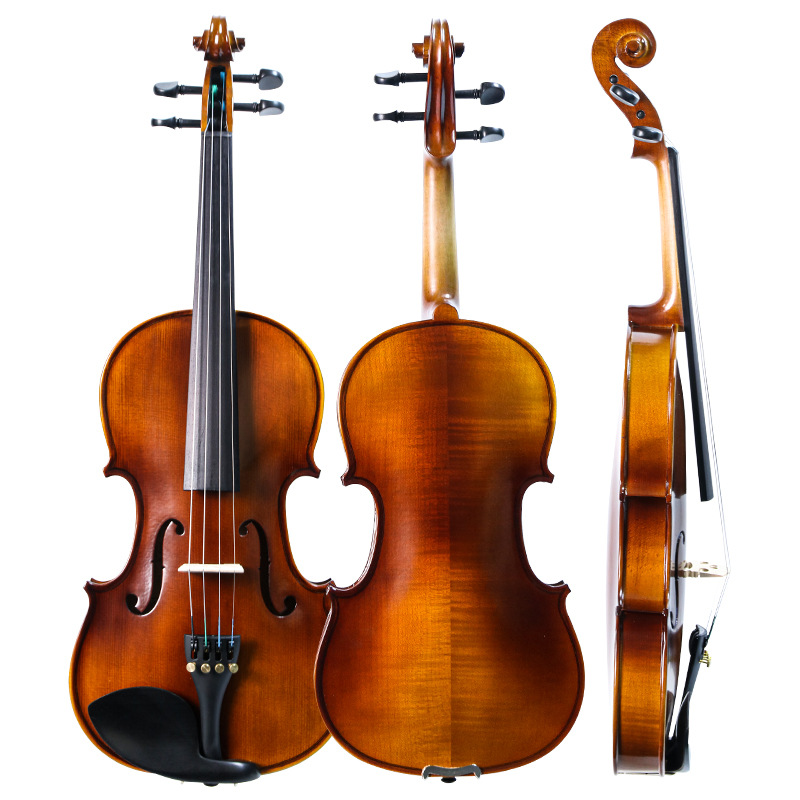 European and American Style Violin, All Solid Wood, for Beginners, Children, Entry-Level, Professional-Grade, Handmade, Performance-Grade