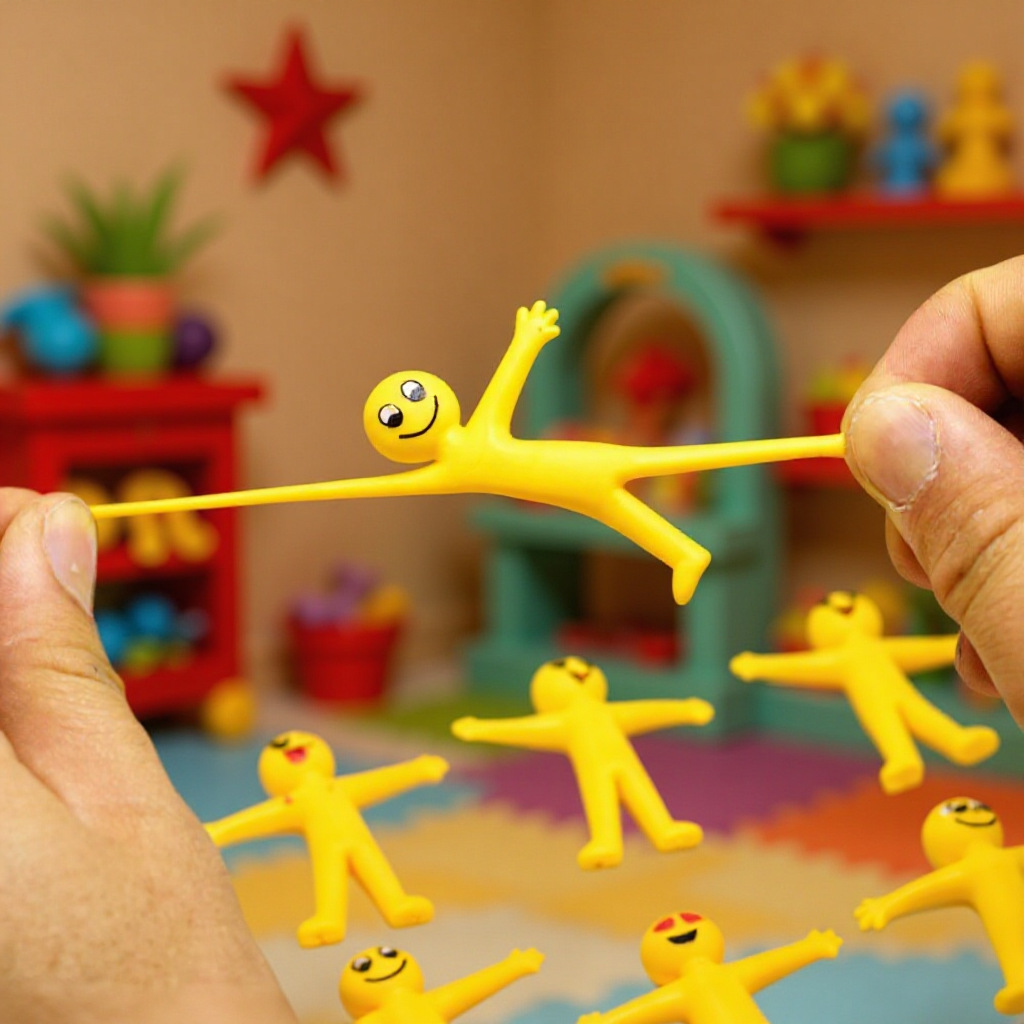 Tpr Minions Creative Smiley Face Emoji Stretchable Yellow Figure Stress Relief Toy Foldable Soft Rubber Vent Doll