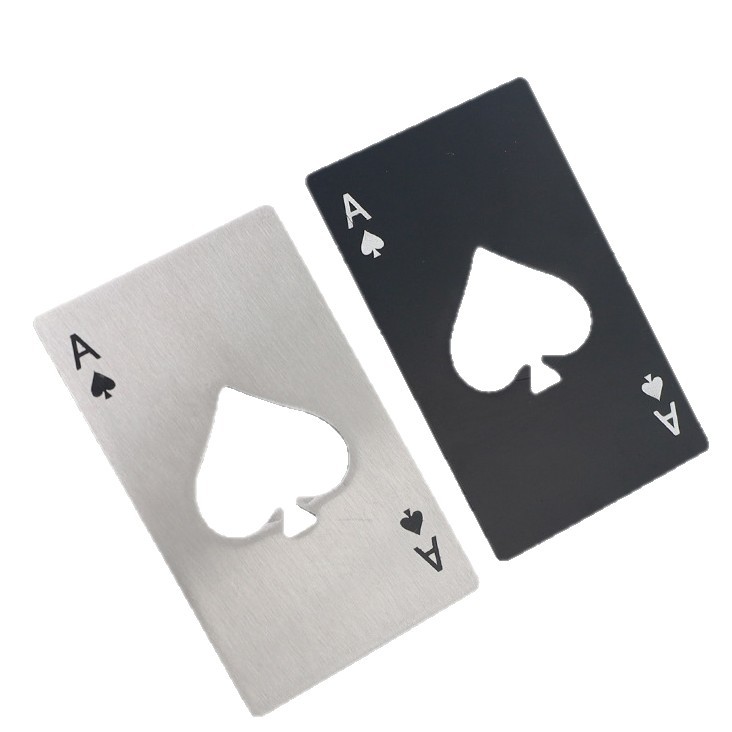 Creative poker beer bottle opener stainless steel bottle opener spades a credit card bottle opener home beer