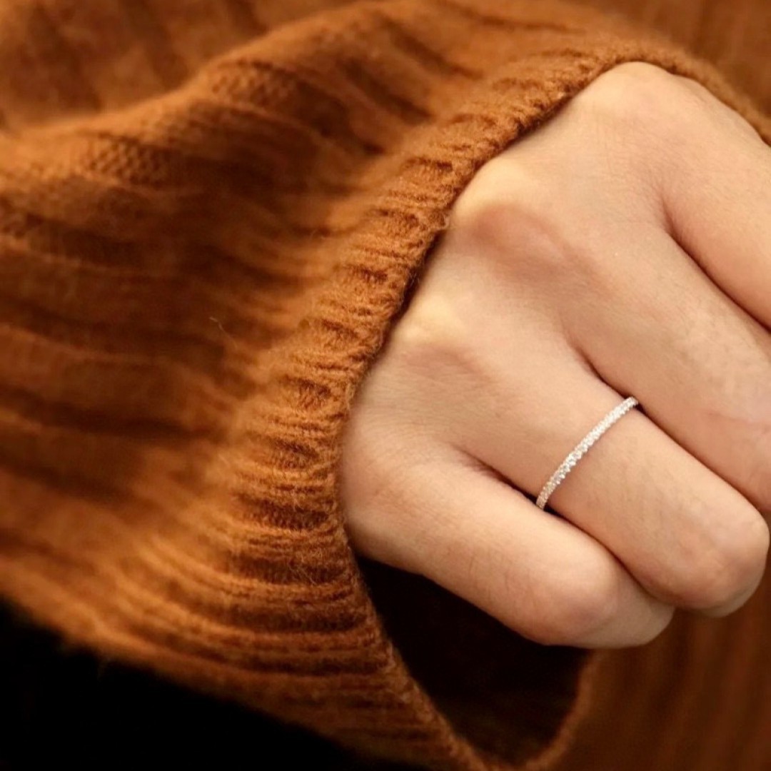 Platinum Pt900 Diamond Finished Product, Classic Versatile Diamond D0.15Ct, Exquisite and Delicate, Showing Elegant, Suitable for Work Clothing