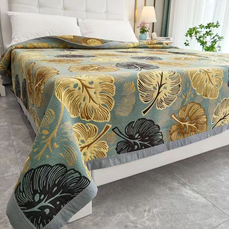 Wholesale new combed cotton fine sand gauze towel blanket soybean fiber blanket spring and summer single double autumn and winter leisure blanket