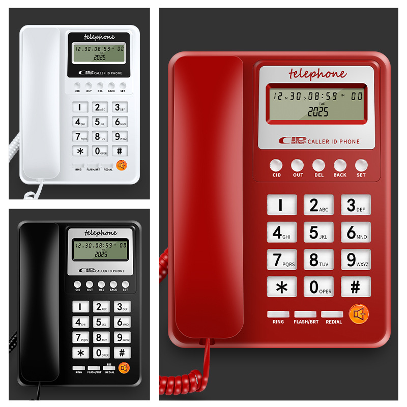 Cross-Border English Telephone Battery-Free Telephone Caller Id Fixed Landline Business Home Hotel Telephon