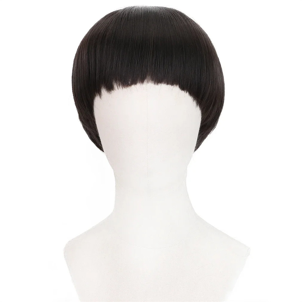 Factory new wig men's neat bangs short hair headgear European and American foreign trade mechanism wig full hair type a generation of hair