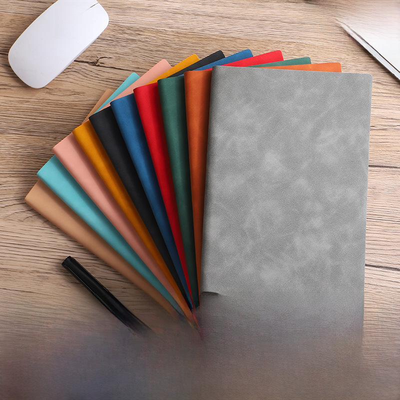 A5 Sheepskin Notebook Customized Logo Simple Business Office Notebook Memory Record Book Pu Soft Leather Notebook