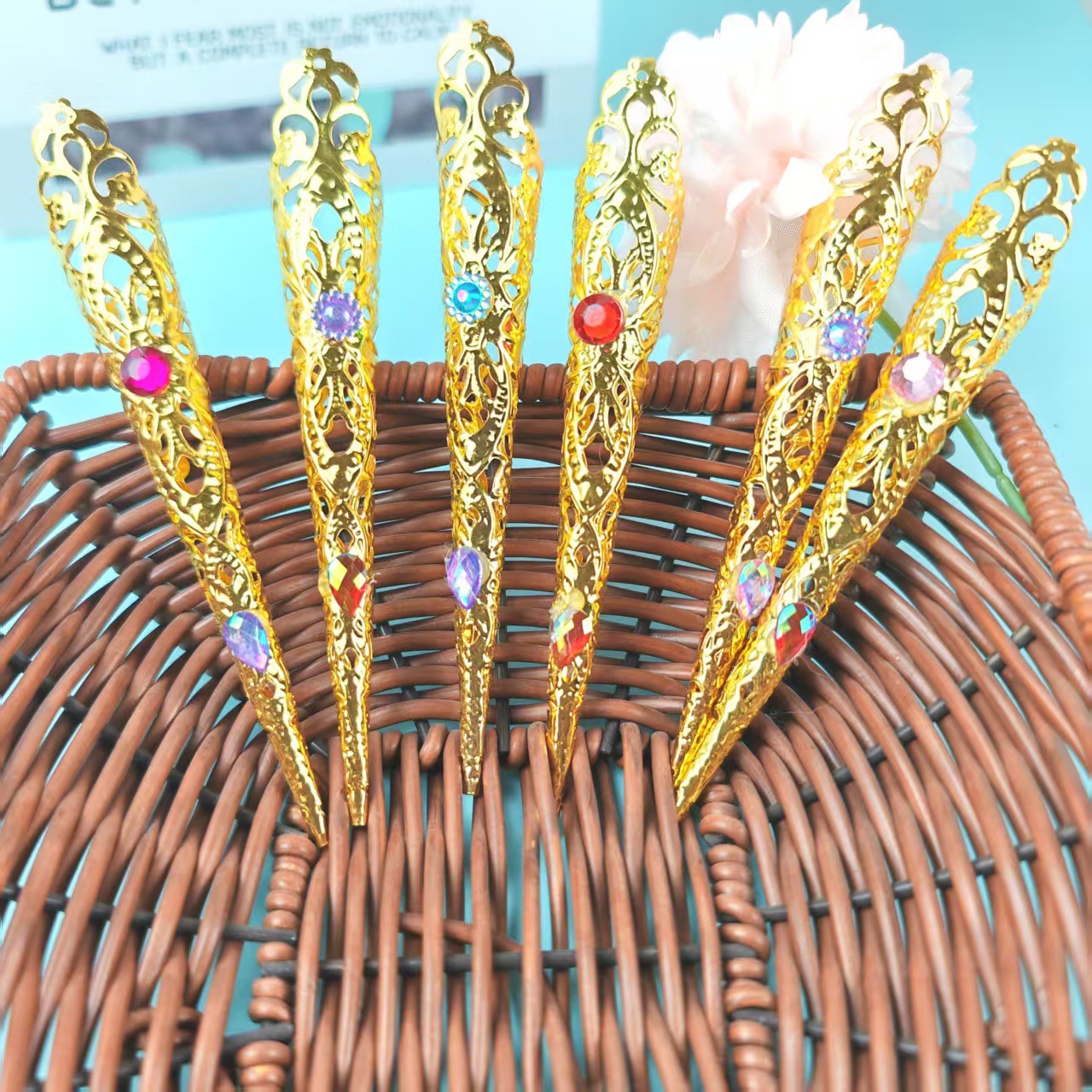 Thousand-Hand Guanyin Nail Cover Jewelry Classical Style Stage Performance Props Children's Toys Wholesale