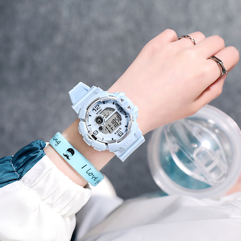 Unicorn Watch Female Student Party Junior High School Student Glacier White Girl Ins High-Looking Sports Digital Watch