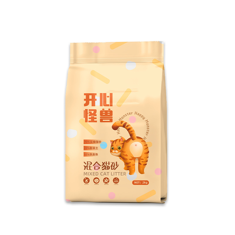 Mixed Cat Litter 5kg Wholesale Multi-Flavor Deodorizing Tofu Bentonite Tofu Cat Litter Green Tea Clumping Factory Direct Sale