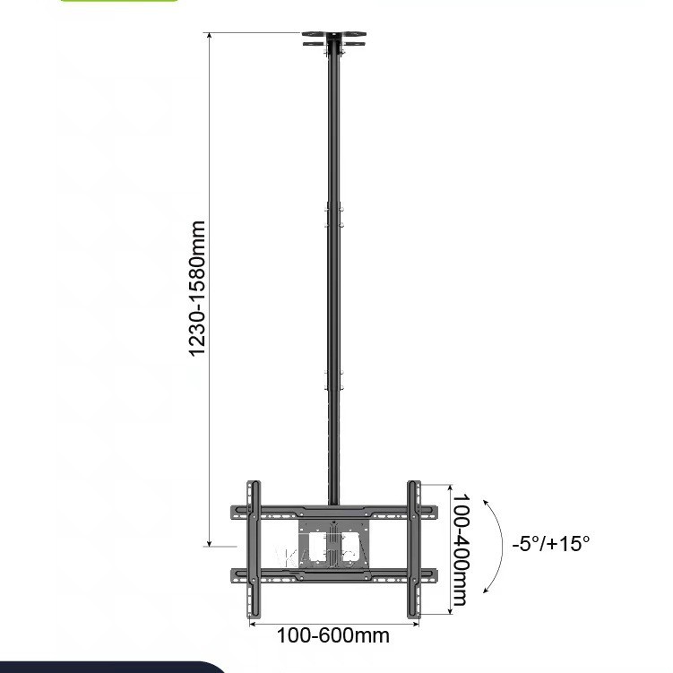 Универсальный кронштейн для телевизора Carolage, LCD, потолочный, с вакуумным креплением, для 32-70 дюймов