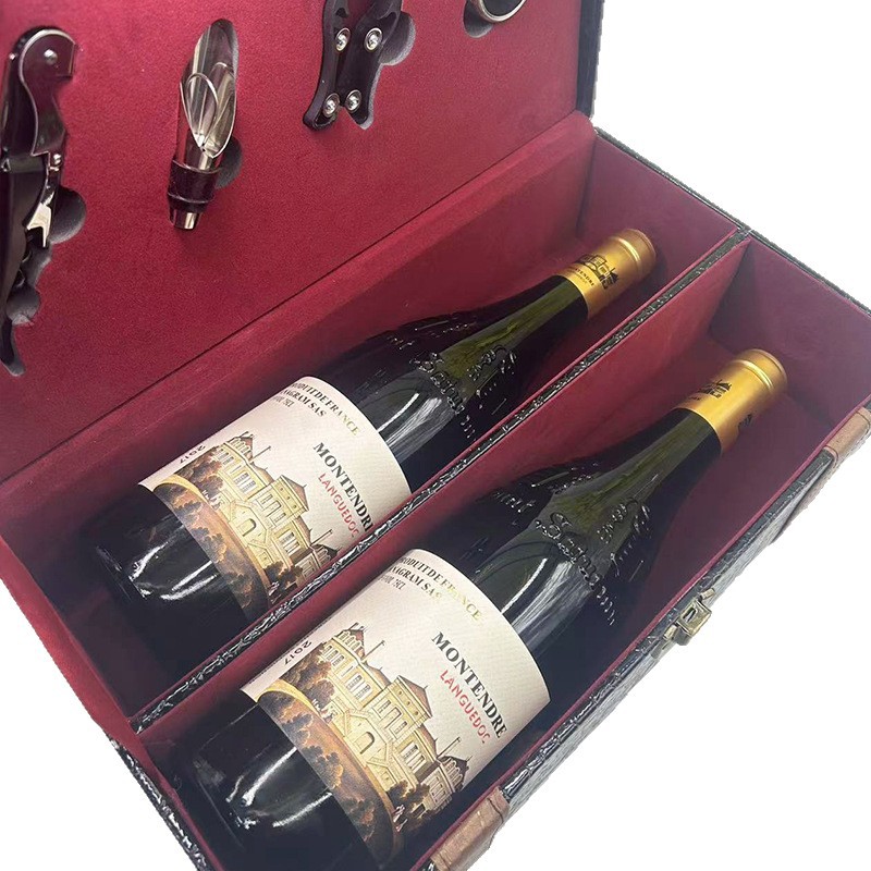 French Original Imported Red Wine, 2 Bottles, 750ml, 15% Dry Red Wine, Aoc Certified Gift Box