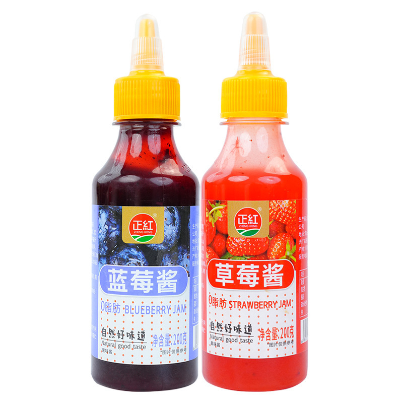 Red strawberry sauce blueberry sauce combination breakfast bread toast spread special sauce baking special sauce 200g