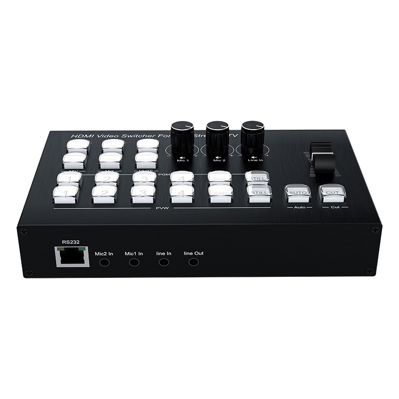 Director Switching Station Virtual Signal Live Broadcast Control Room Director Station 4 in 2 Out Multi-Channel 4K Computer Live