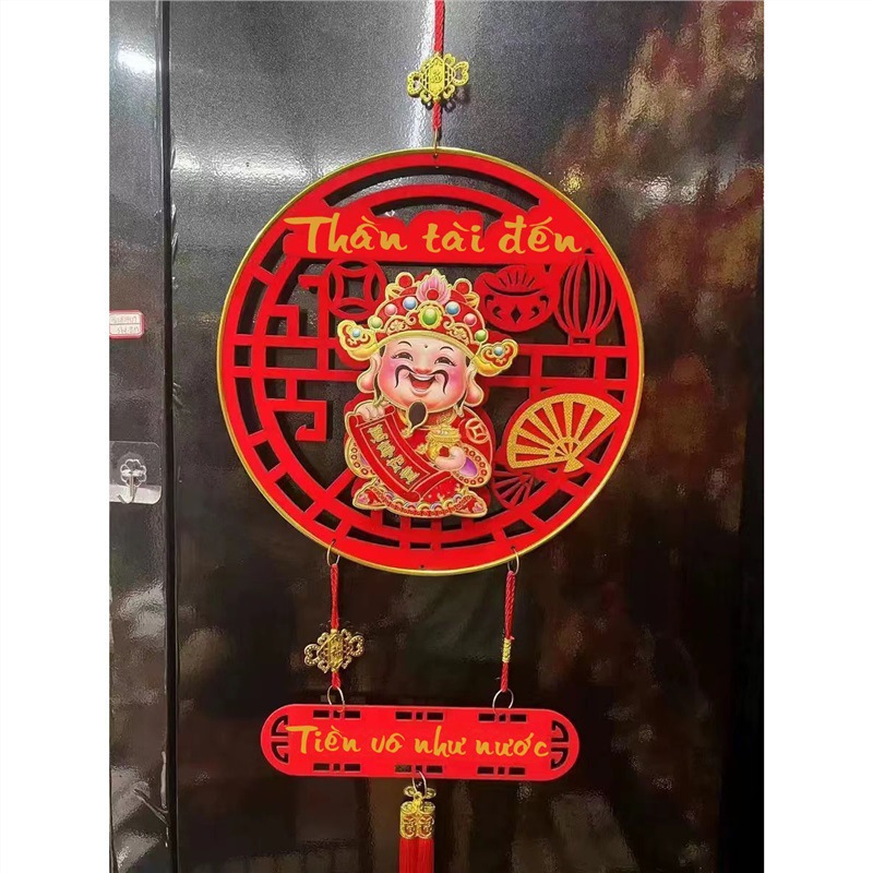 Electric Shaking Head God of Wealth Pendant for the Year of the Horse, New Year 3D Hanging Decoration, Mini God of Wealth for Living Room Arrangement during Spring Festival