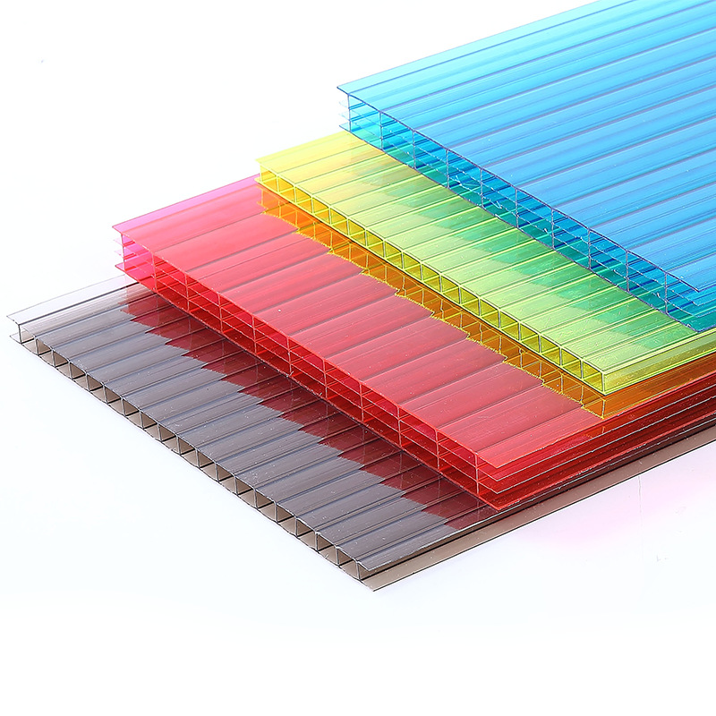 Customized insulation shed lighting board endurance board 3-12mm honeycomb sunshine board hollow transparent pc double layer sunshine board