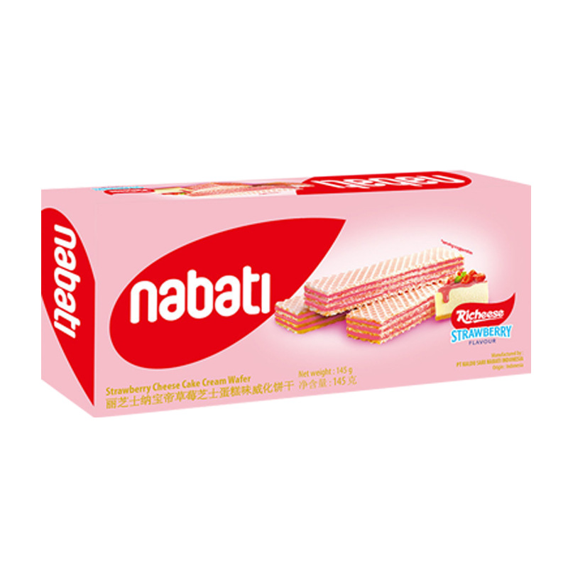  imported nabaodi cheese cheese strawberry chocolate flavor wafer biscuits 145g casual snacks