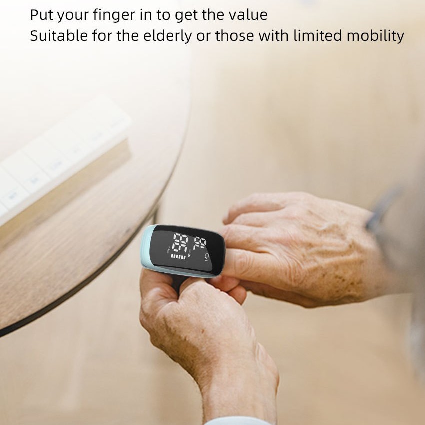 Rechargeable Oximeter Finger Pulse Oximeter Monitoring Heart Rate Monitoring Blood Oxygen Saturation Medical Grade Accurate