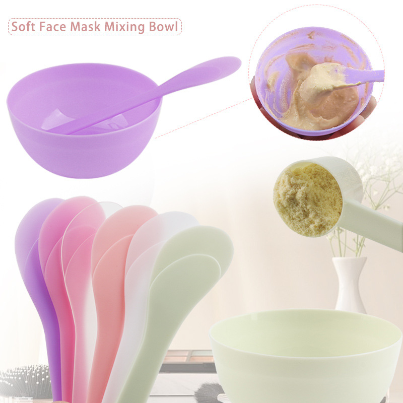 Spot Wholesale DIY Facial Mask Bowl Beauty Salon Facial Mask Tool Set Mask Mixing Bowl Scale Measuring Spoon Powder Spoon Stirring Stick