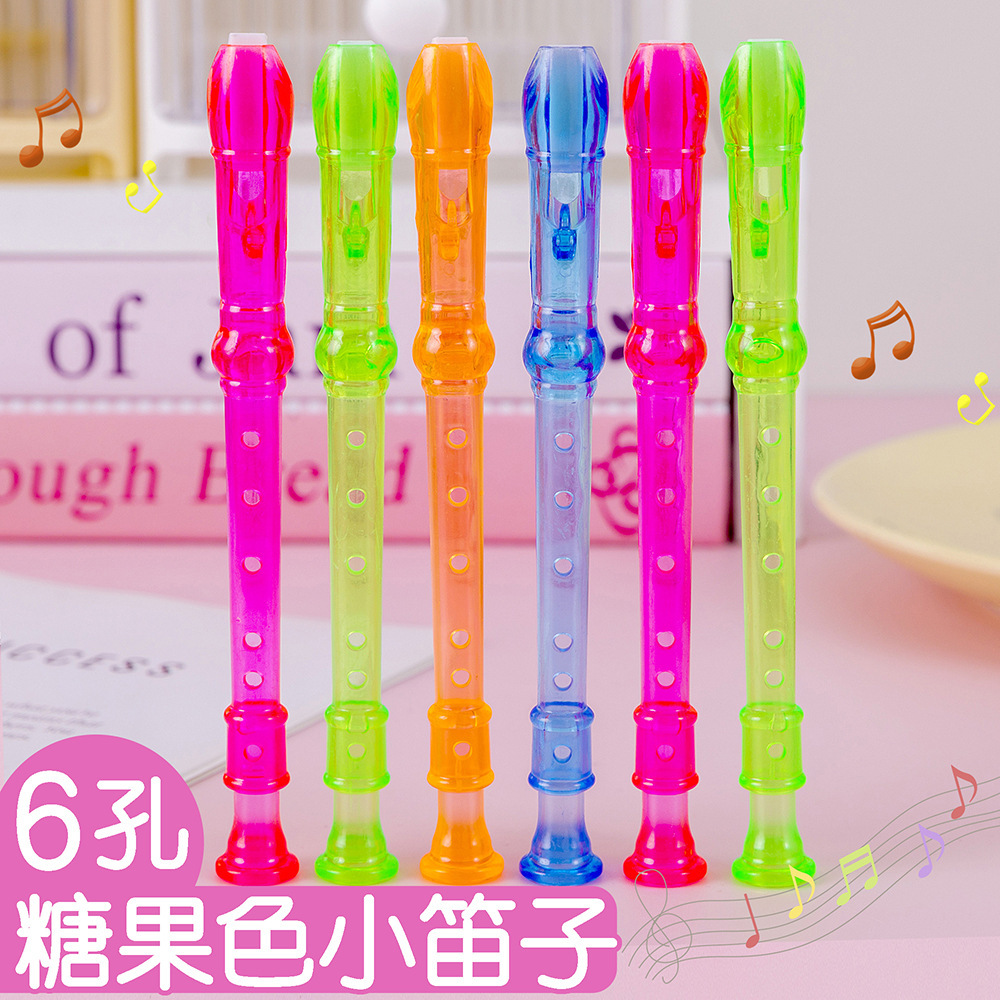 6-отверстный прозрачный мини-рекордер, детский образовательный прозрачный маленький флейта, креативный музыкальный инструмент для игры, подарок для малышей