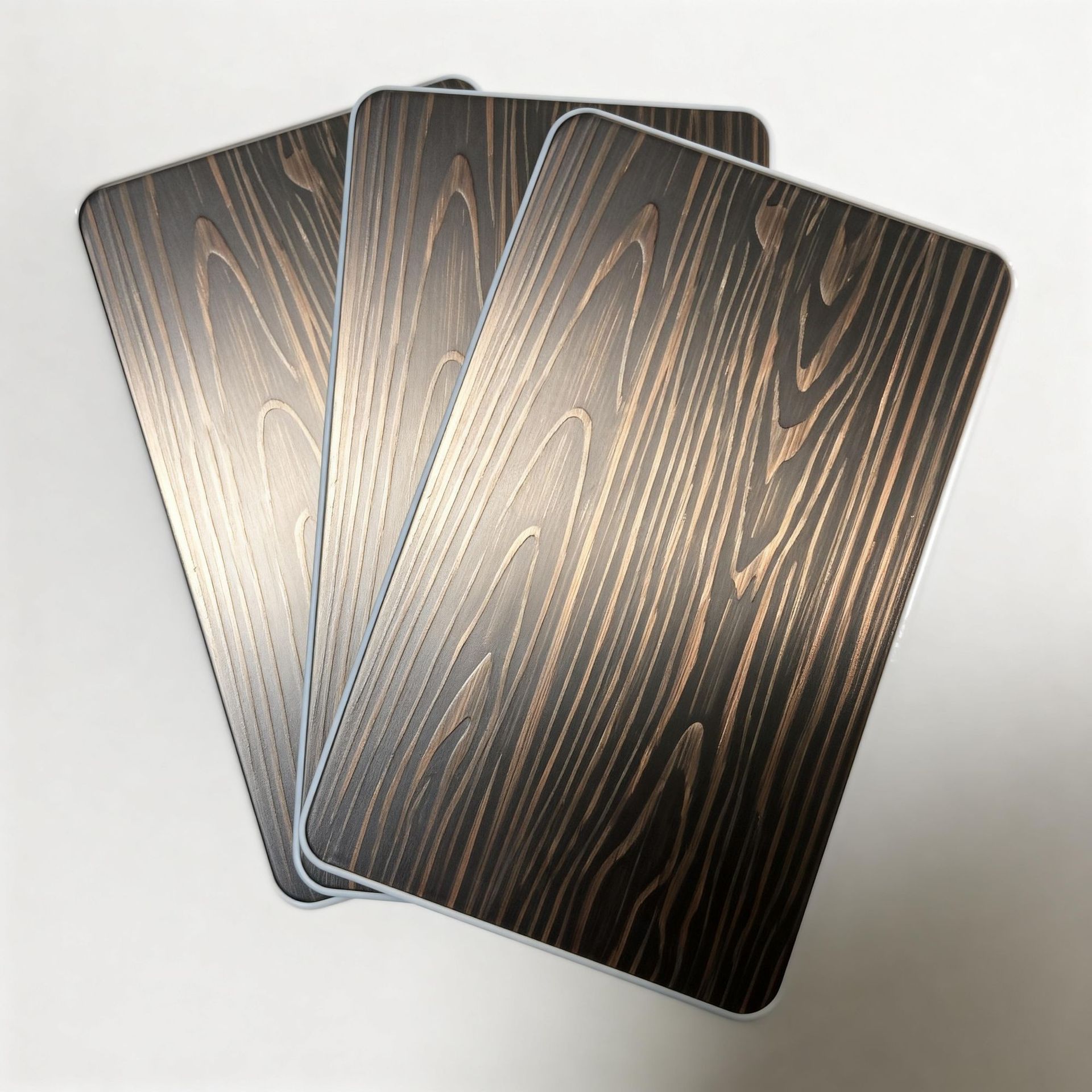 Stainless Steel Etched Bark Pattern Antique Copper Plated Matte