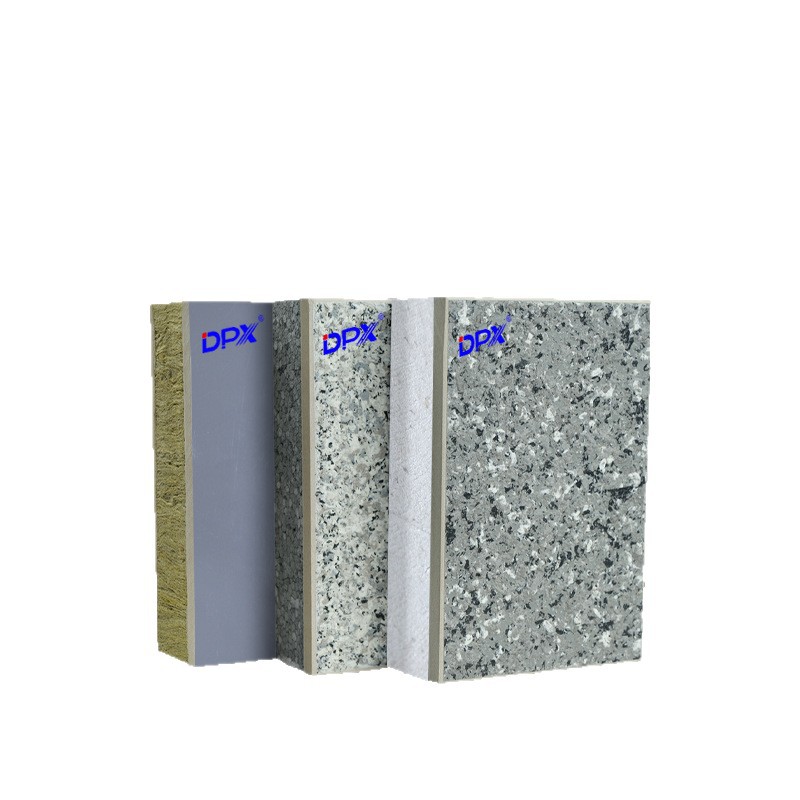Imitation Stone Exterior Wall Insulation and Decoration Integrated Board to Reduce Costs and High Efficiency Real Stone Paint Rock Wool Composite Integrated Board