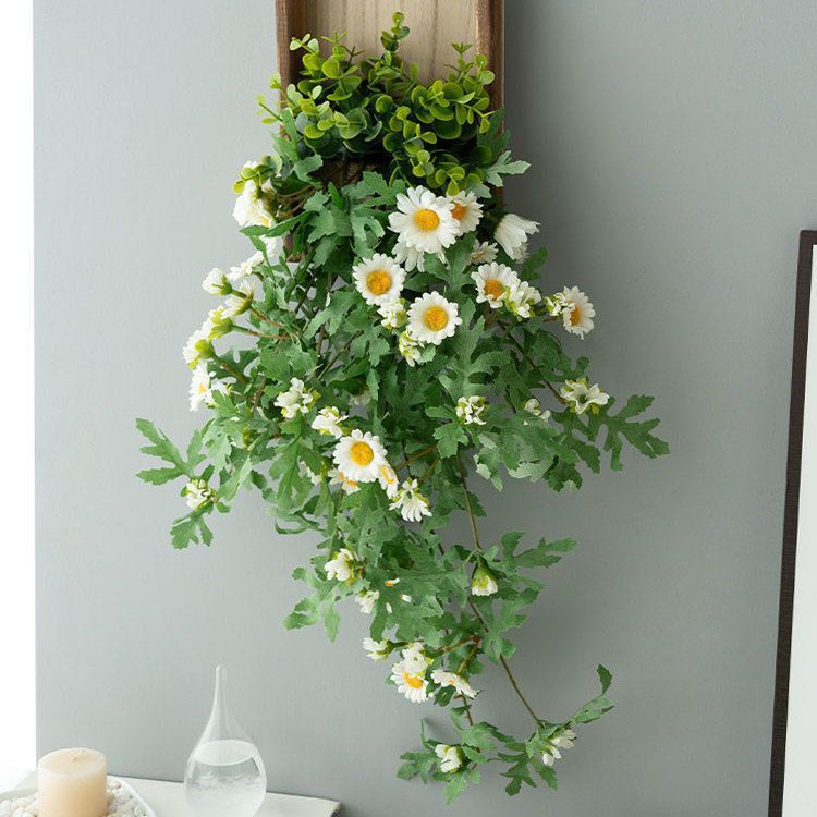 Entrance Corridor Wall Hanging Indoor Tv Wall Living Room Wall Hanging Wall Hanging Artificial Flower Daisy Fake Flower Vine