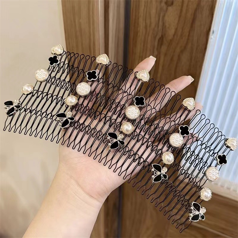 Korean Style Women's New Camellia Lala Hair Comb High-end Hair Finishing Artifact Headband Headwear Hair Accessories