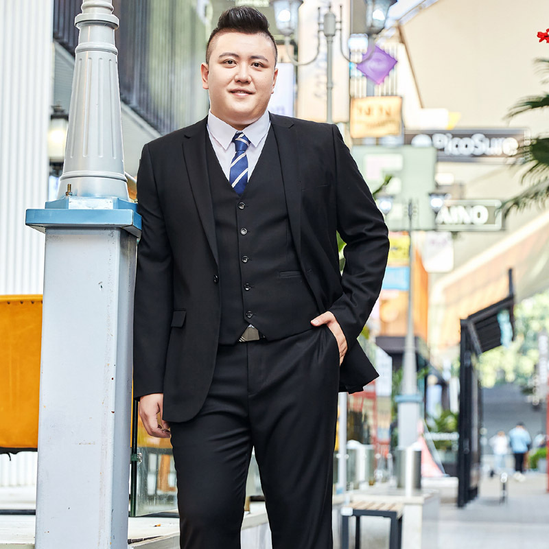 Plus Size Men's Suit and Suit Professional Business Dress Groom Wedding Best Man Dress Regular Slim Fit Version